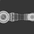 White Pipe Ornament Decor Combination With Curved Connector And Modern Design