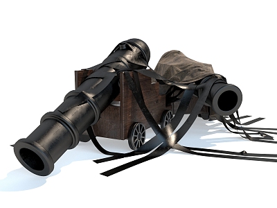 Style Military Equipment Weapons Cannon 3d model