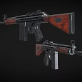 G3 Automatic Rifle Submachine Gun Machine Gun Machine Gun Semi-automatic Rifle Assault Rifle Firearms Low Face Number Low Model Simple Model Game Movie and TV Level Realistic 3d model