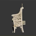 Elegant Classical Carved Armchair With Intricate Floral Patterns Ornate Backrest And Legs