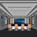 Tech Security Monitoring Room Interior Design With Large Screen Multiple Monitors Control Console And Chairs