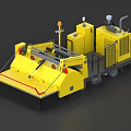 Yellow Industrial Construction Equipment Featuring Mechanical Arm Control Panel And Warning Lights