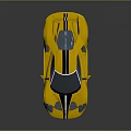 Golden Supercar With Sleek Design Black Stripes Rear Spoiler And Shiny Alloy Wheels