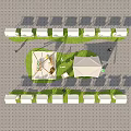 Event Entrance With White Tent Green Flags Swings And Lawn For Fun Activities