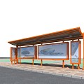 Modern Bus Station 3d model