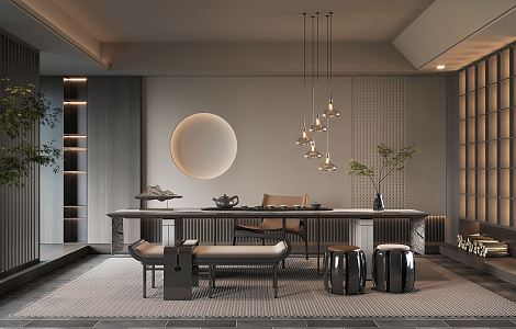 New Chinese Tea Room 3d model