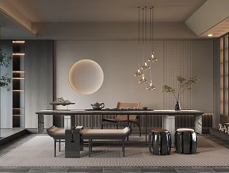 New Chinese Tea Room 3d model