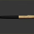 Classic Fountain Pen with Black and Wooden Body and Metal Nib for Daily Writing Use