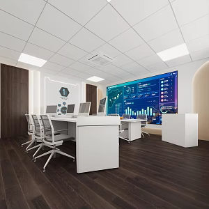 modern public office area office 3d model