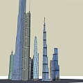 Modern High Rise Office Buildings With Glass Facades And Urban Skyscraper Design