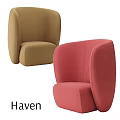 Modern Beige and Pink Leisure Chairs with Curved Back and Comfortable Upholstery for Living Room Home Decor