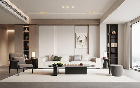 modern living room 3d model