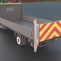 Silver Utility Flatbed Truck With Cab For Outdoor Road Transportation And Practical Use