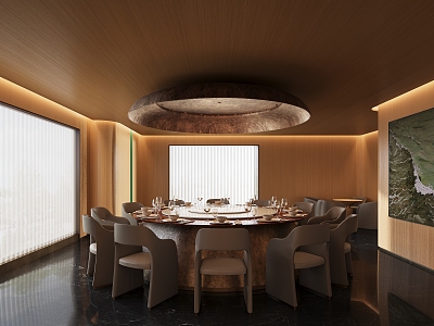 Modern private restaurant 3d model