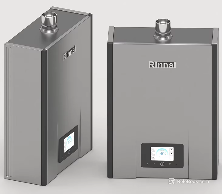 Rinnai Modern Water Heater With Digital Display And Dual Units Design 3d model 