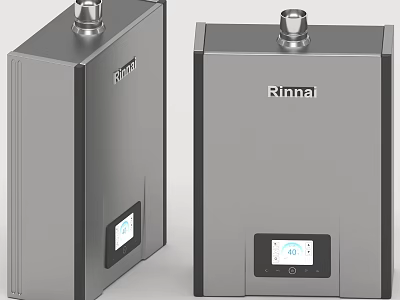Rinnai Modern Water Heater With Digital Display And Dual Units Design 3d model