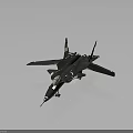 Modern Military Fighter Jet 3D Model With Dark Paint Scheme And Aerodynamic Wings