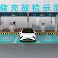 Photovoltaic Energy Storage Charging Discharging Testing Demonstration Station Parking Lot With Electric Vehicle Charging Facilities