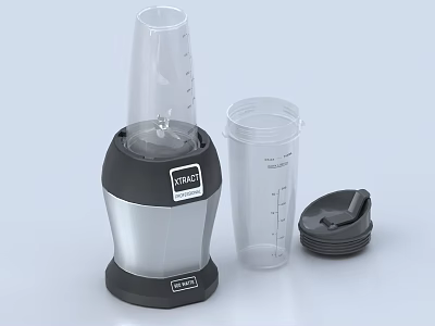 Modern Electric Blender With Transparent Measuring Cup And Lid For Household Use 3d model