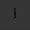 RPD Officer Game Movie Character 3D Model In Tactical Uniform With Arms Outstretched