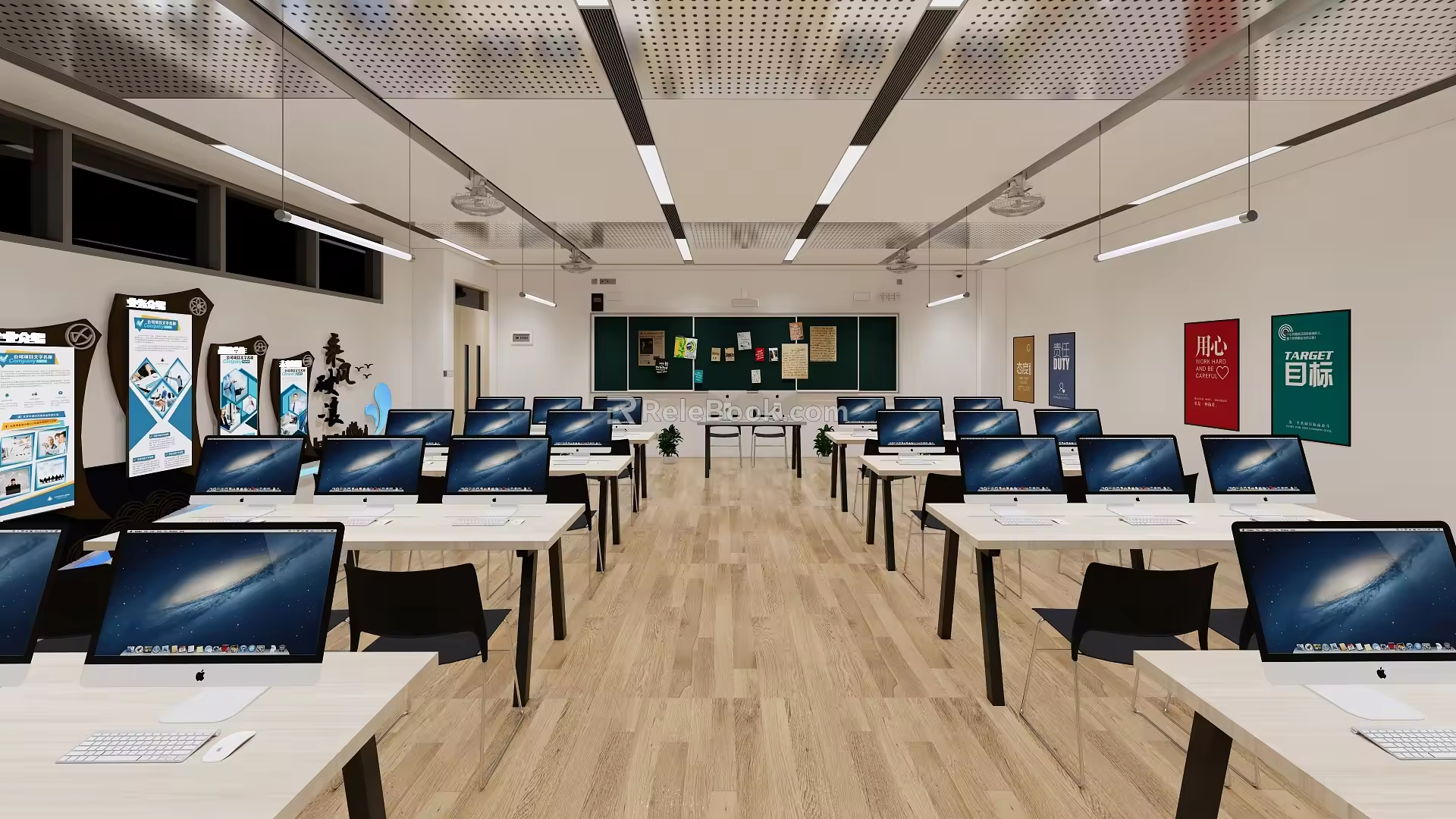Modern Classroom School Computer Classroom 3d model
