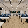 Modern Classroom School Computer Classroom 3d model