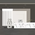 Modern Front Office Reception Lobby 3d model