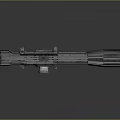 Telescopic Sniper Scope With Vintage Metal Construction Mount Base And Reflective Surface