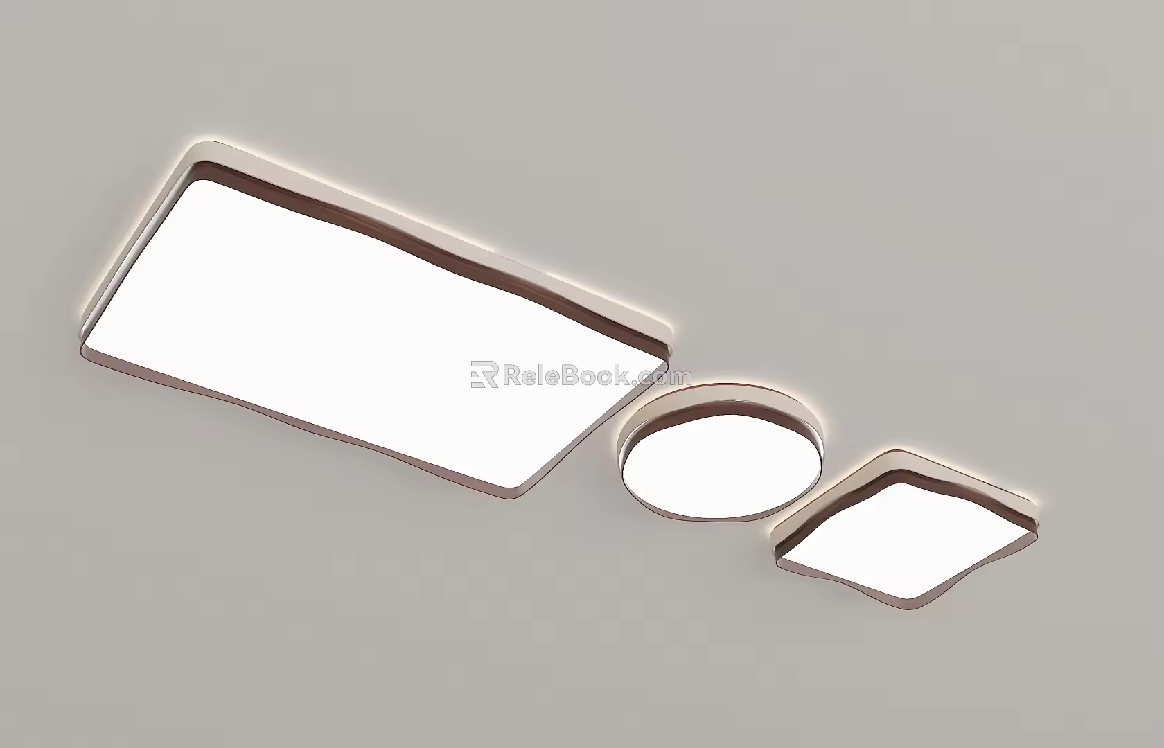 Modern mid-ancient ceiling lamp combination 3d model