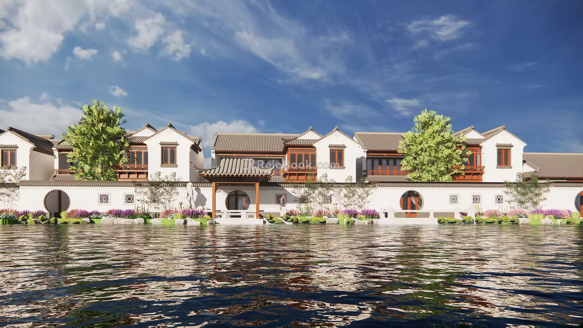 Chinese Style Inn Architecture Lingnan Architecture Garden 3d model