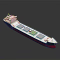 3D Oil Tanker Model With White Hull Black Deck And Red Bottom Structure Design 3d model