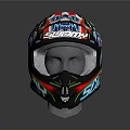 Stylish SUOMY Motorcycle Helmet With Colorful Patterns And Star Design