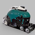 Future car sci-fi car cyberpunk car sweeping robot 3d model