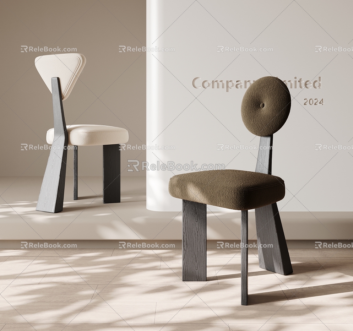 Modern Middle Ancient Dining Chair 3d model