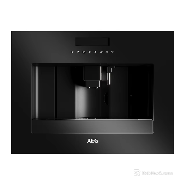 AEG Black Built in Kitchen Appliance With Modern Sleek Design And Control Panel 3d model