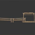 Rustic Wooden Foldable Furniture With Plank Surface And Sturdy Legs