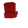 Sturdy Red Industrial Mechanical Device With Square Structure And Metal Components