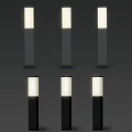 Outdoor Garden Lights Modern Sleek Cylindrical Design With White Illumination And Exterior Use