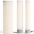 Minimalist Floor Lamps with Linen Shades and White Finish for Modern Home Decor