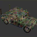 Military Tank Featuring Camouflage Color Scheme And Roof Mounted Weaponry On Armored Chassis