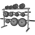 Fitness Equipment Rack With Dumbbells And Weight Plates For Home Gym