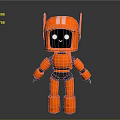 Modern Robot Assistant Small Robot Butler 3d model
