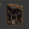 Rusty Red Shell 46 Oil Barrel With Dark Textured Surface and Weathered Finish