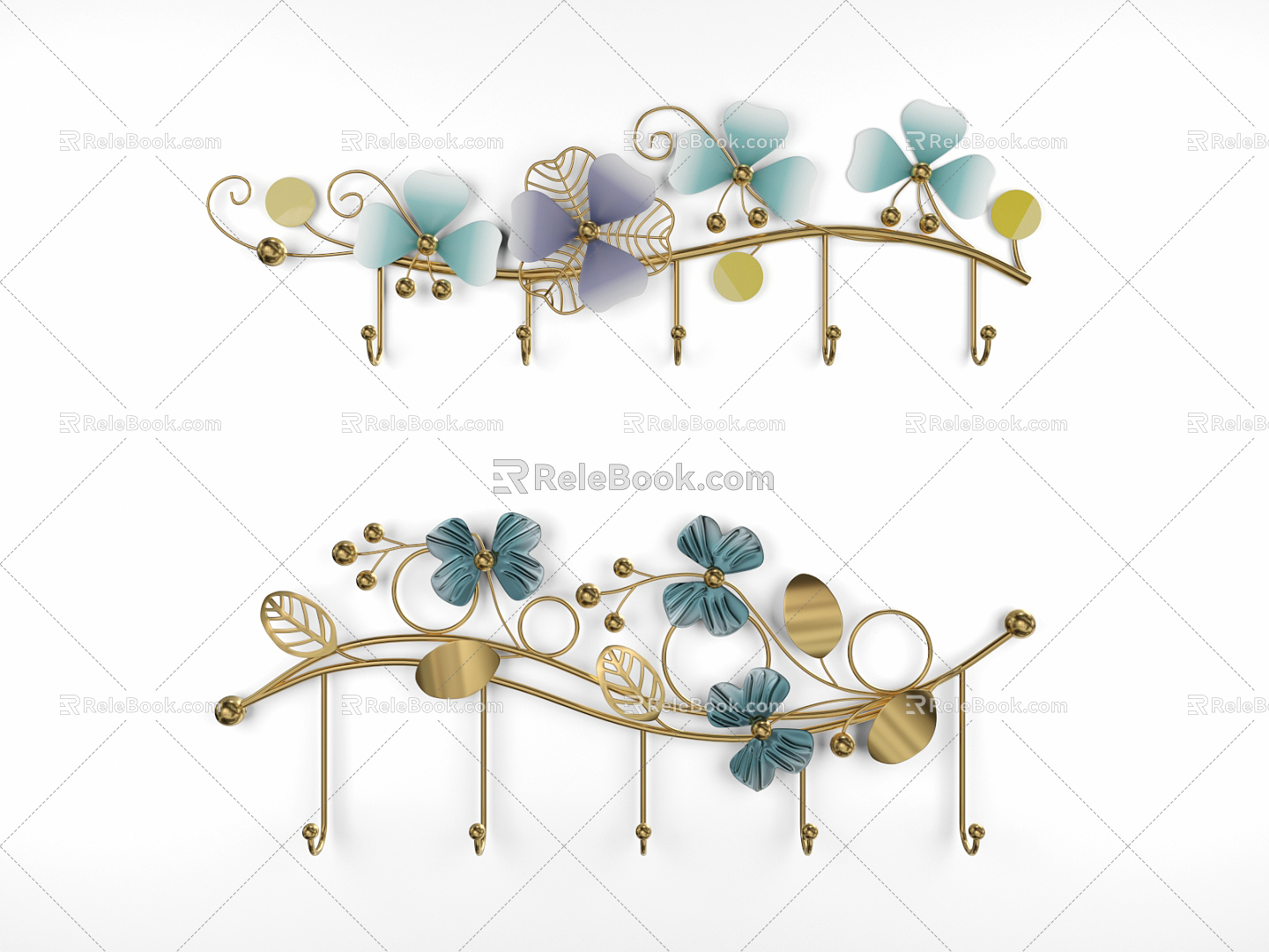 Light Luxury Hook Hook Decorative Wall Decoration 3d model