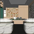 Modern Library Sales Department Book Bar Card Seat 3d model