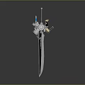 Modern Sword Engine Sword Mechanical Sword Officer Sword 3d model