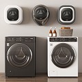 wall mounted washing machine drum washing machine mini washing machine 3d model