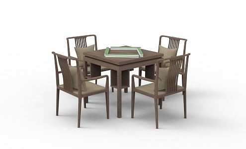 New Chinese Mahjong Table and Chair Chess and Card Table 3d model