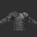 Game Movie Character Medieval Metal Armor 3D Model With Shoulder Chest Plates