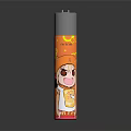 Stainless Steel Insulated Cup With Cartoon Girl Orange Design For Daily Use
